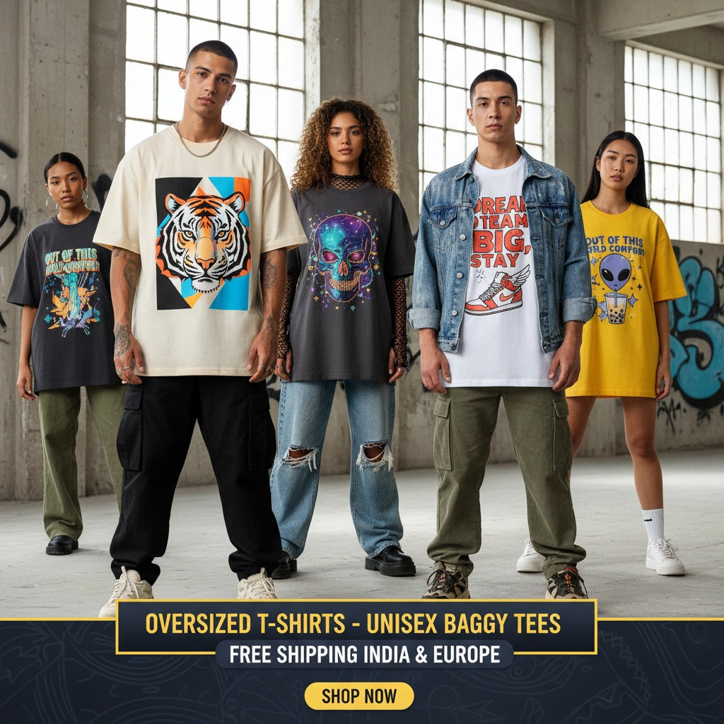 Oversized T-Shirts - Unisex Baggy