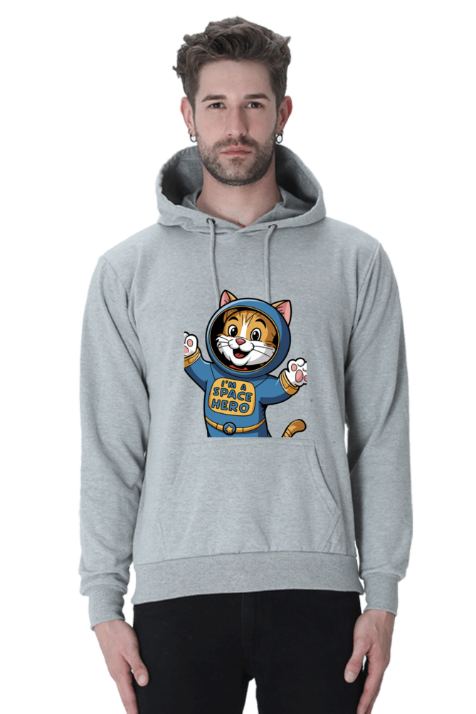 Cartoon Kitty in Space Suit Hoodie – Cute, Cozy, and Out-of-this-World