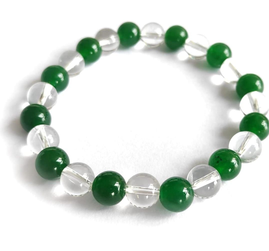 Green Aventurine & Clear Bracelet